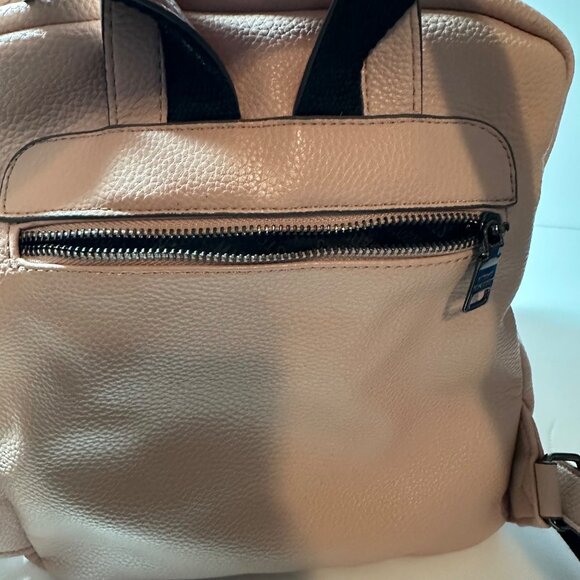Steve Madden Logo Backpack Shoulder Bag Purse Blush Pink - Picture 9 of 12
